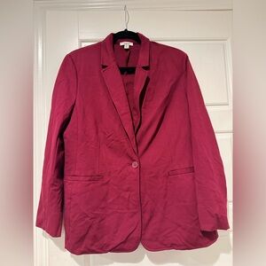 Bar III Burgundy Women's Blazer